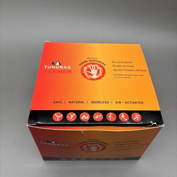 Tundras Hand Warmers 40 Pack Air Activated Up To 11 Hours Heat EXP 12/2025 New - Picture 2 of 6